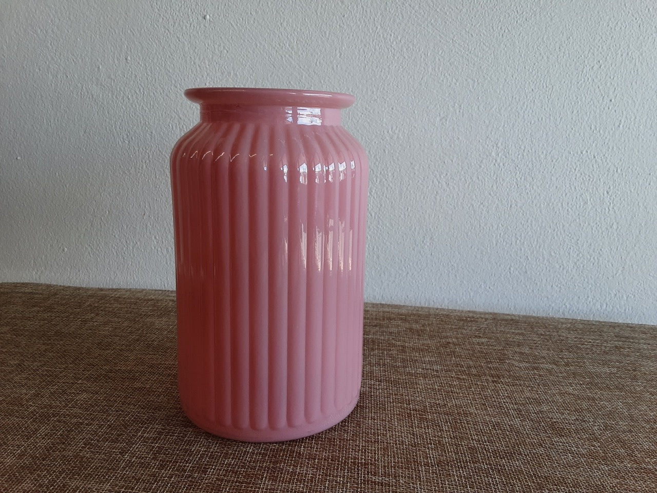 Pink Hurricane Glass Vase
