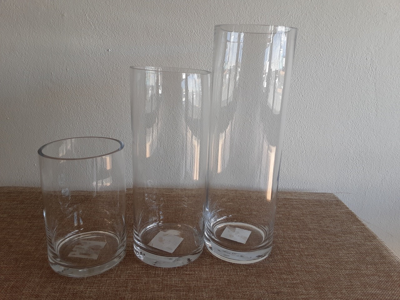 Cylindrical Glass Vases - 3 Sizes