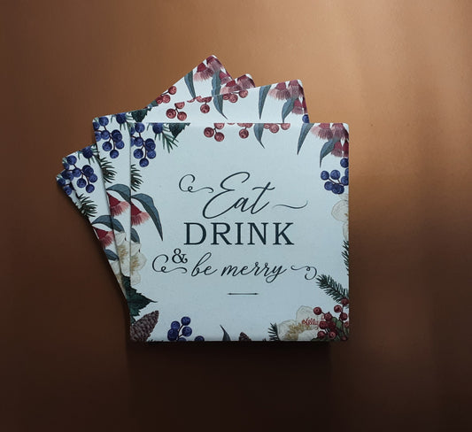 Kelly Lane Ceramic Christmas coasters 4pc